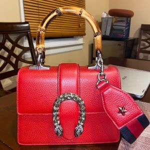 GUCCI Red Dionysus Top Handle Bag